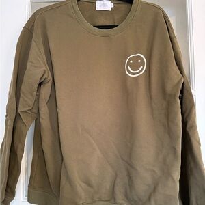 Things Between Green Smiley Face Sweatshirt